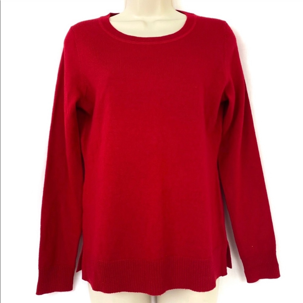 Ellen Tracy Red Wool Sweater